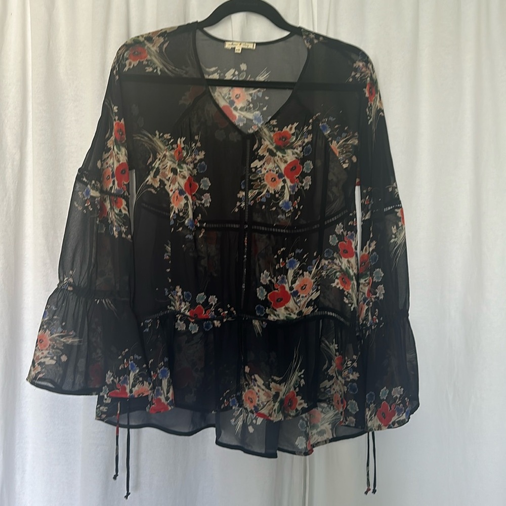 Sheer floral top